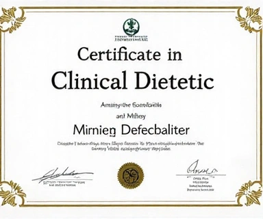 Certyfikat z Dietetyki Klinicznej